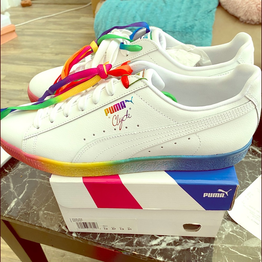 🆕Puma Clyde Pride Sz 13, FULLY AUTHENTICATED! - Picture 1 of 9